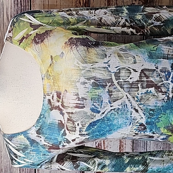 NEW STYLE & CO 3/4 SLEEVE MULTICOLOR PULLOVER TEE - Picture 2 of 12